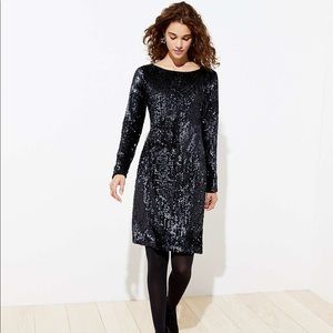 NWT LOFT Plus Sequin Velvet Dress